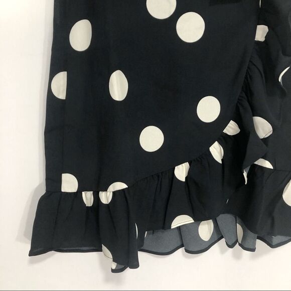 Modcloth It's a Wrap Ruffled A-Line Skirt Polka Dot - Picture 5 of 10
